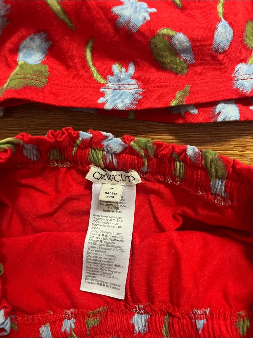 EUC JCrew Smocked skort set size 10